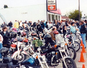 Big day at Downtown Harley in 1983 or 1984